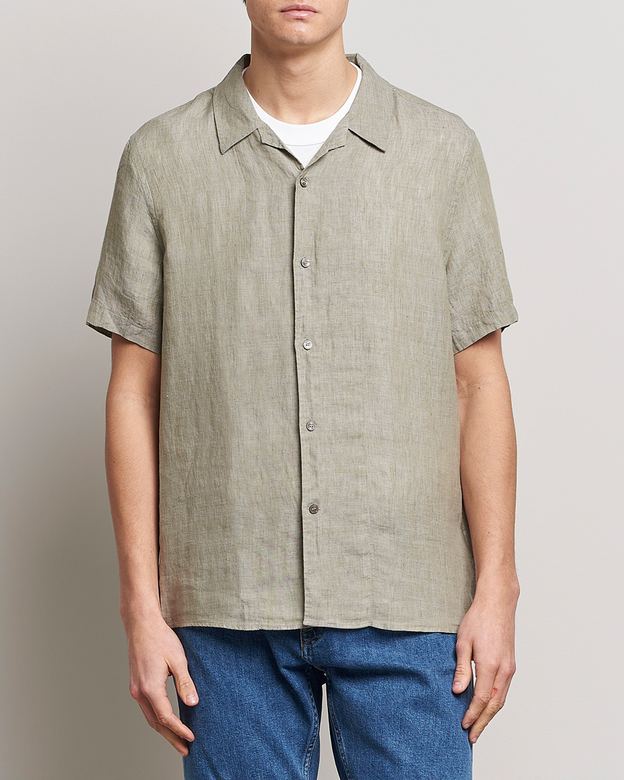 Herr | Linneskjortor | Tiger of Sweden | Riccerdo Linen Shirt Shadow