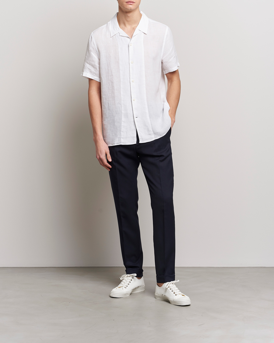 Herr | Skjortor | Tiger of Sweden | Riccerdo Linen Shirt Pure White