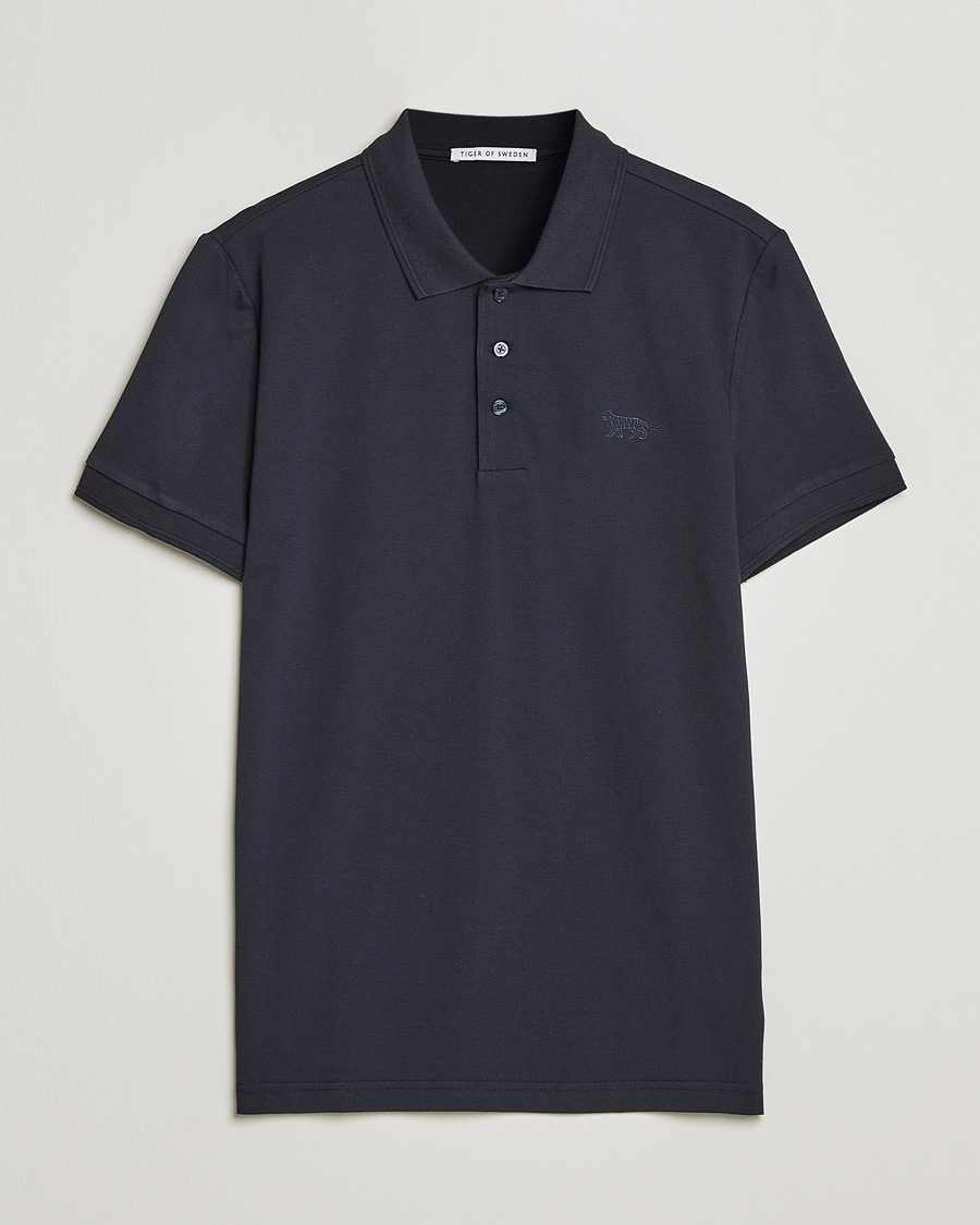 Herr | Pikéer | Tiger of Sweden | Diaros Cotton Pique Light Ink