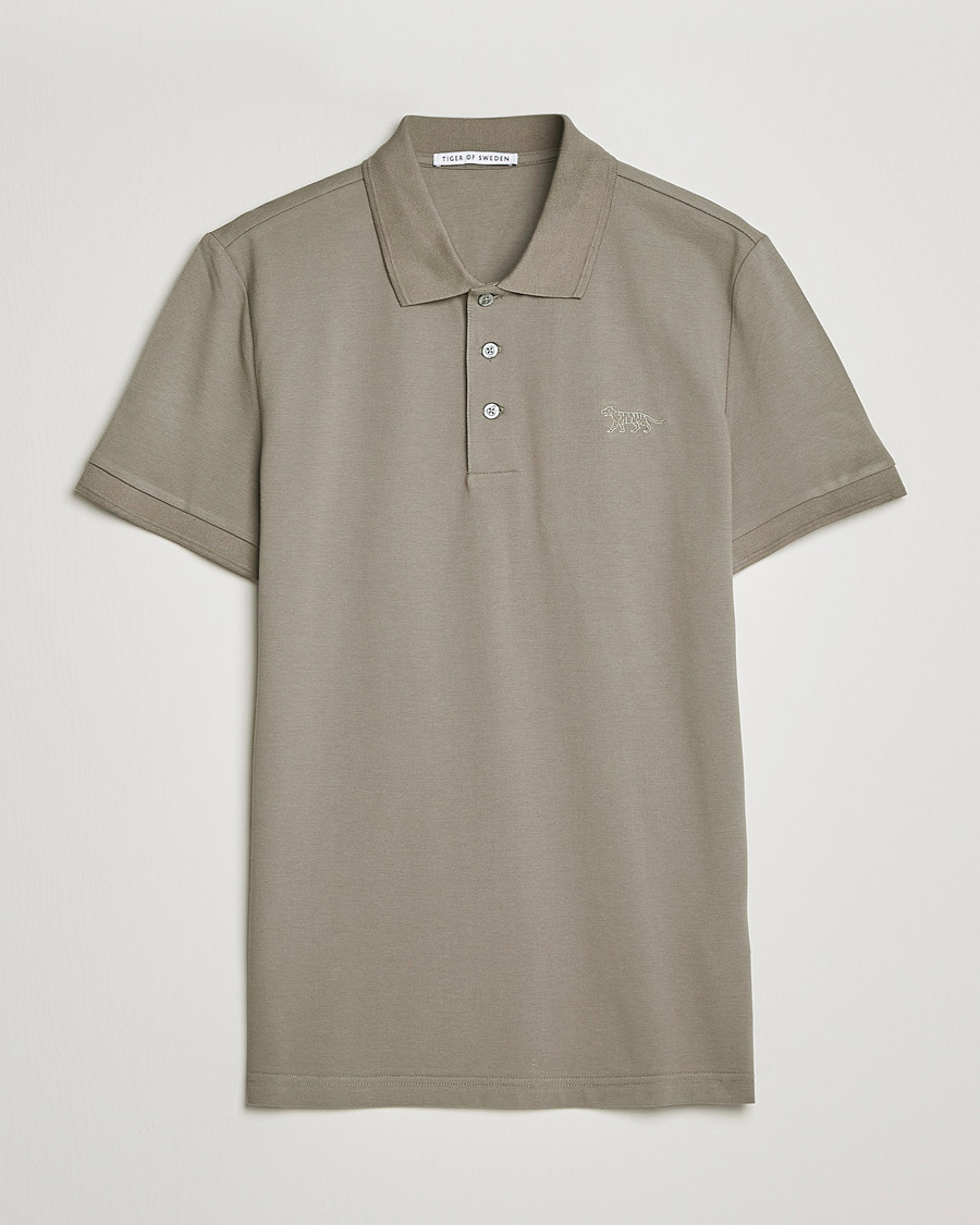 Herr | Pikéer | Tiger of Sweden | Diaros Cotton Pique Light Khaki