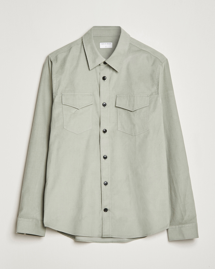Herr | Skjortor | Tiger of Sweden | Arnou Cotton Overshirt Shadow
