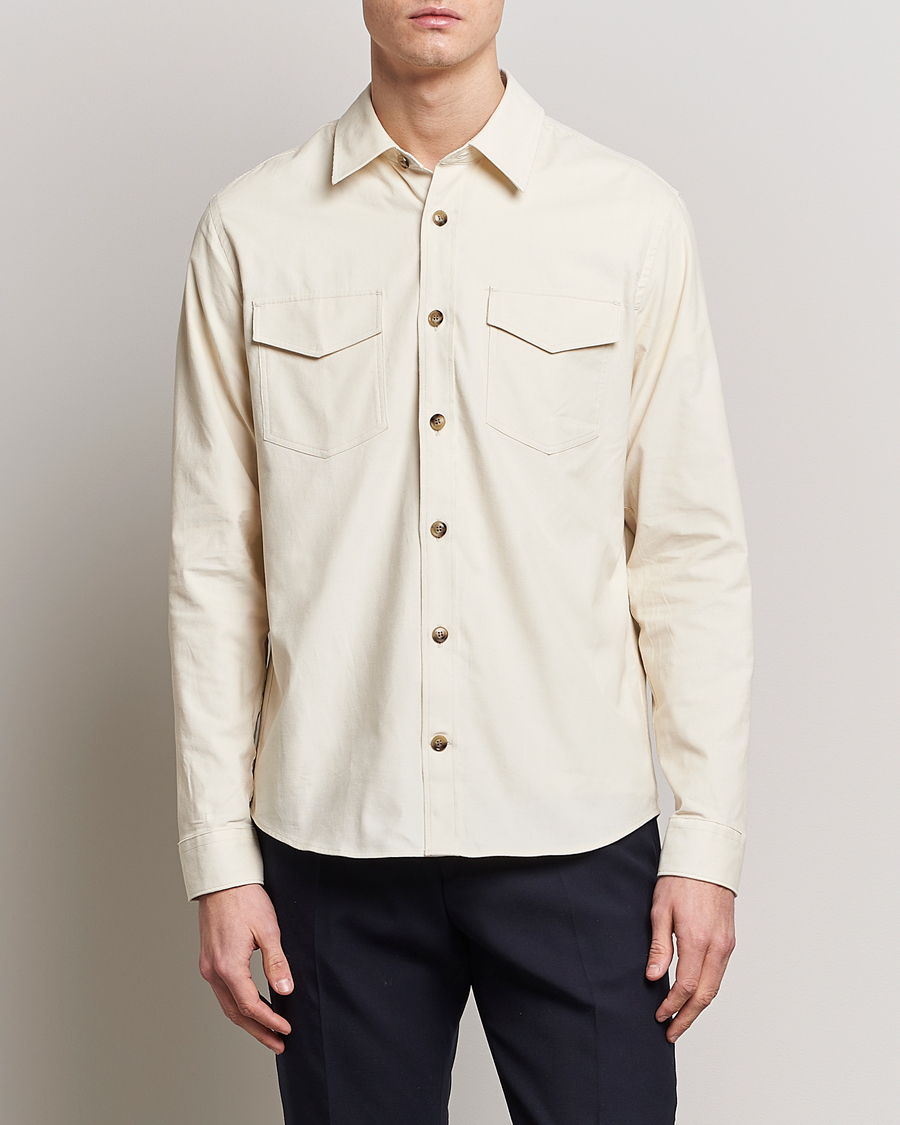 Herr | Skjortor | Tiger of Sweden | Arnou Cotton Overshirt Papirus
