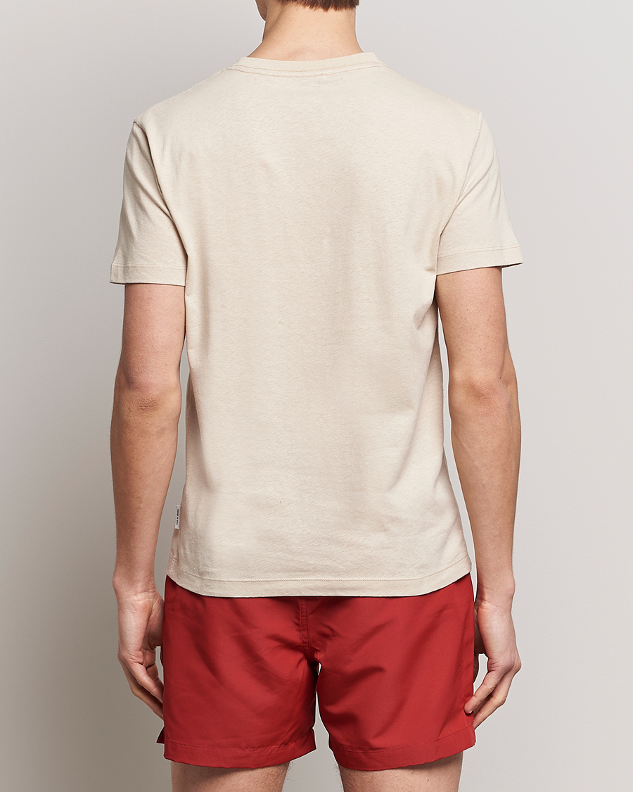 Herr | T-Shirts | Tiger of Sweden | Dillan Linen Cotton T-Shirt Cream Sand