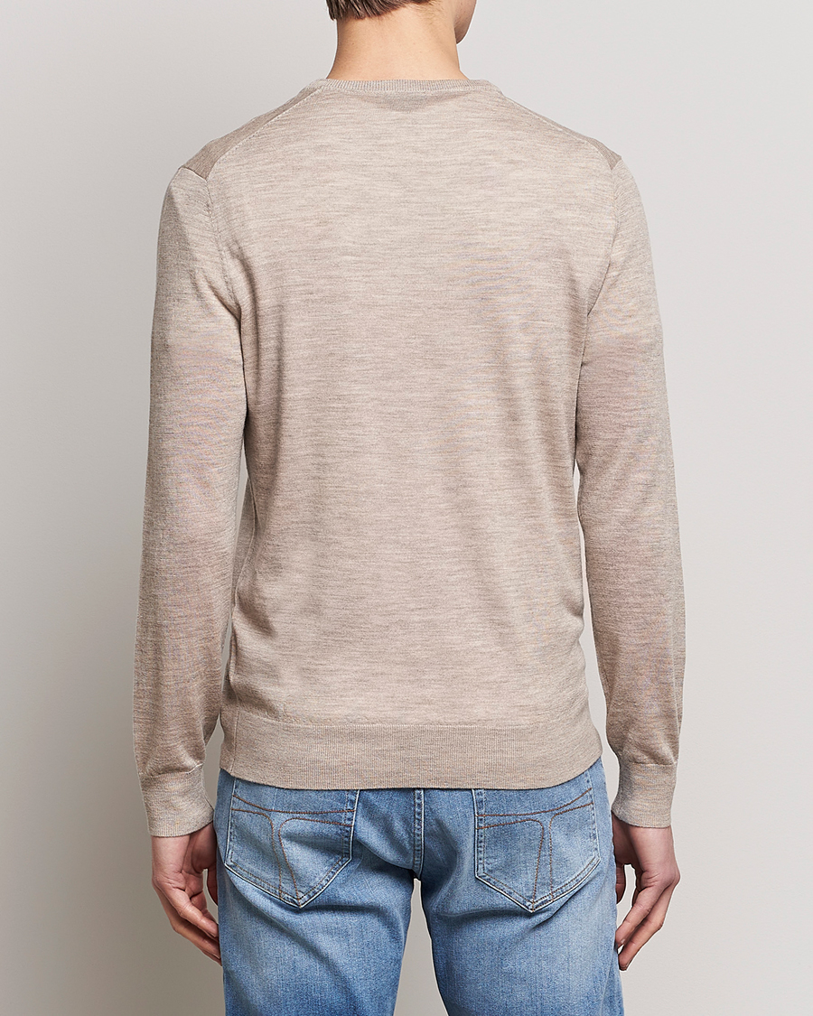Herr | Tröjor | Tiger of Sweden | Nichols Extra Fine Merino Crew Neck Beige Melange