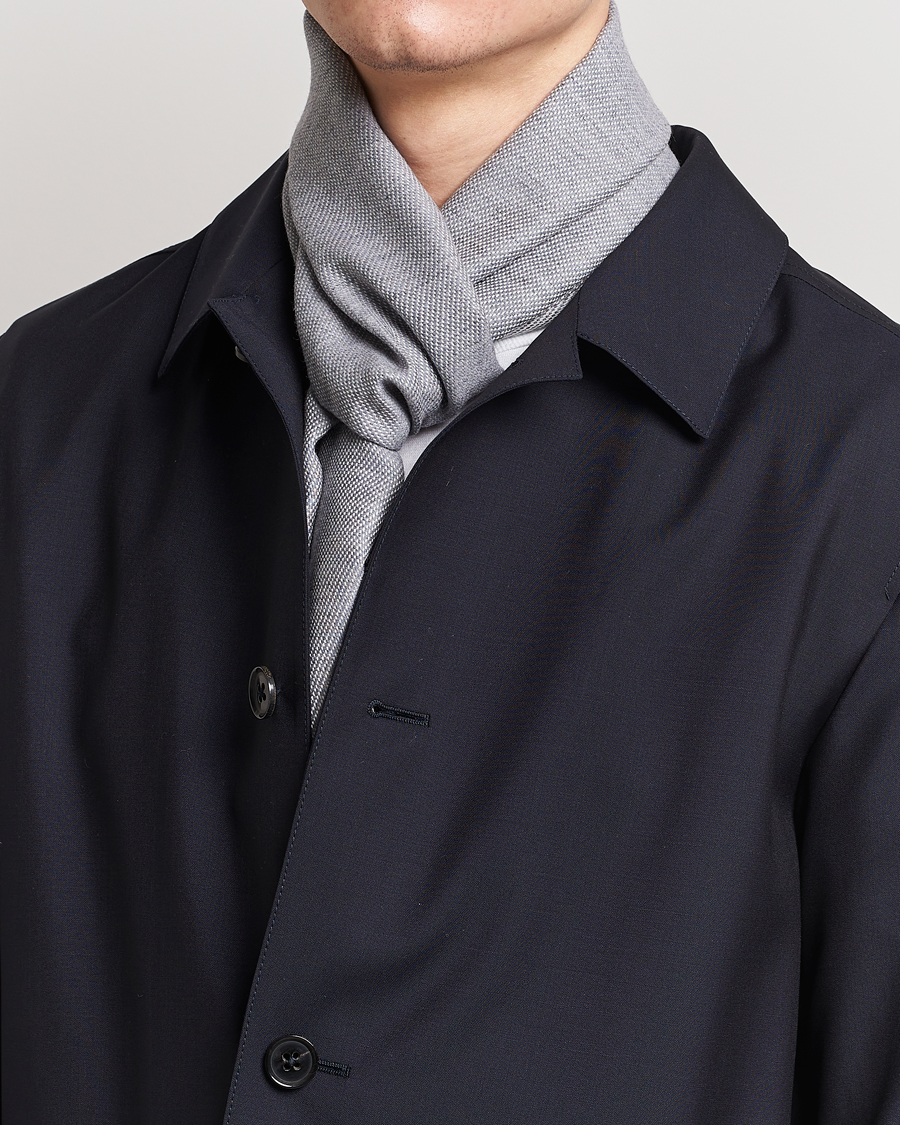Herr |  | Tiger of Sweden | Salvor Wool Silk Scarf Grey Shadow