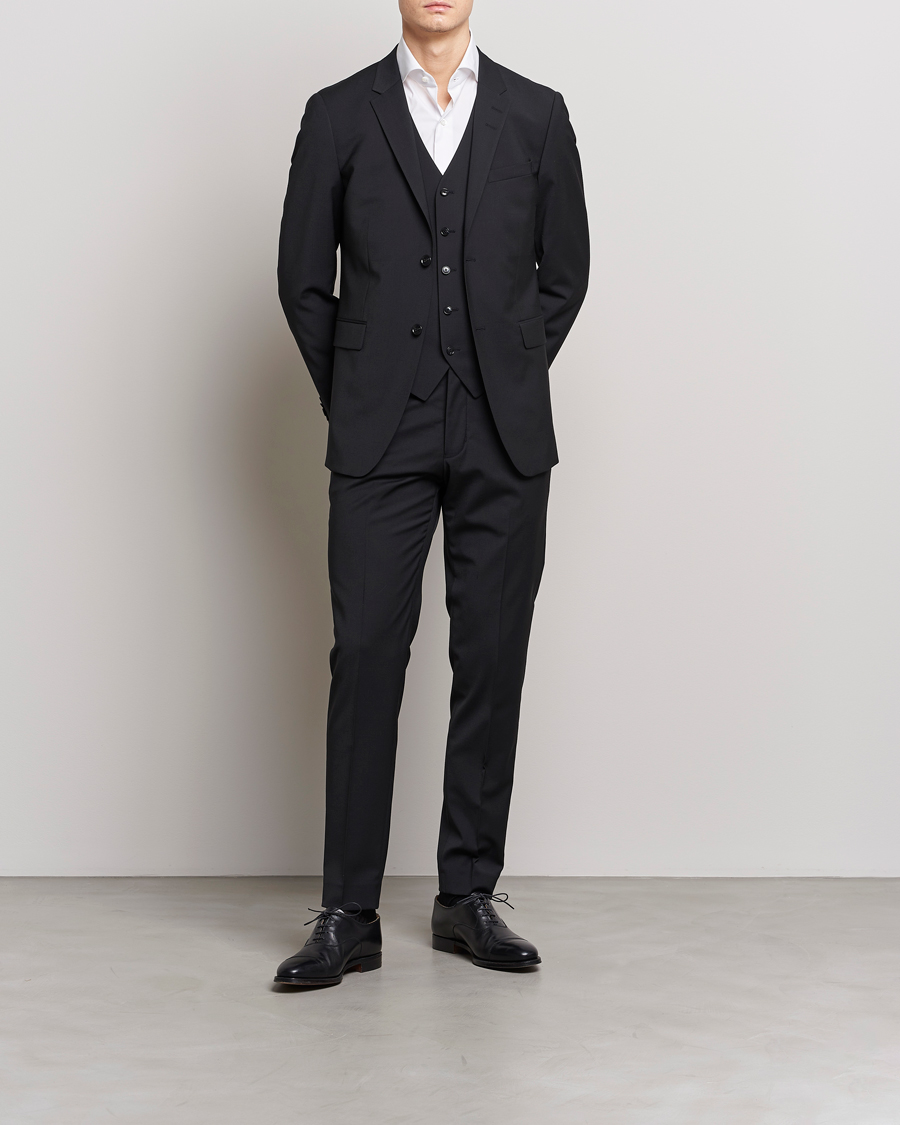 Herr | Kavajer | Tiger of Sweden | Jerretts Wool Travel Suit Blazer Black