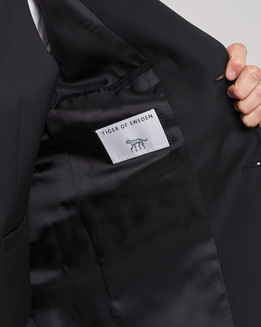 Herr | Kavajer | Tiger of Sweden | Jerretts Wool Travel Suit Blazer Black