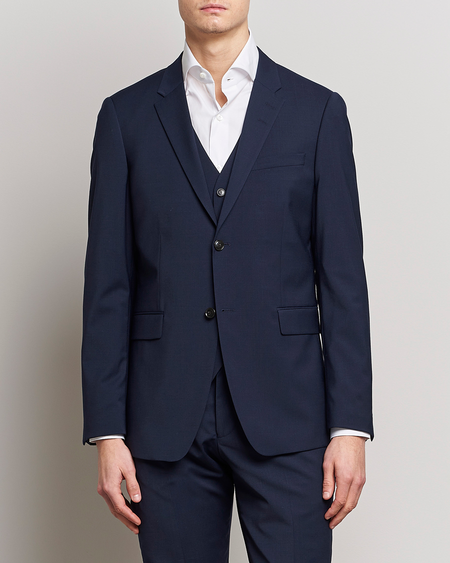 Herr | Business & Beyond | Tiger of Sweden | Jerretts Wool Travel Suit Blazer Royal Blue