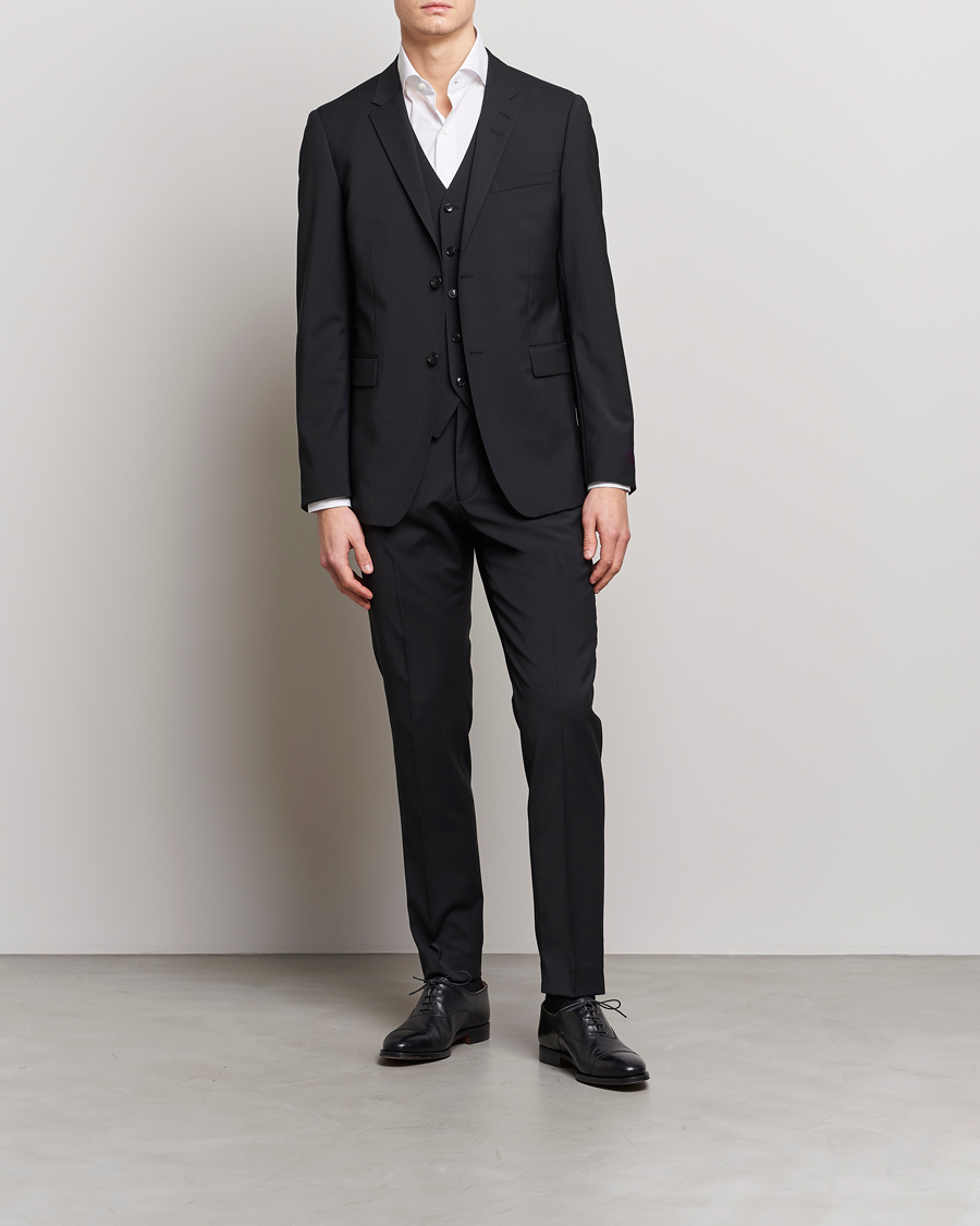 Herr | Byxor | Tiger of Sweden | Tenuta Wool Travel Suit Trousers Black