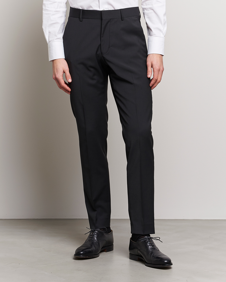 Herr | Tiger of Sweden | Tiger of Sweden | Tenuta Wool Travel Suit Trousers Black