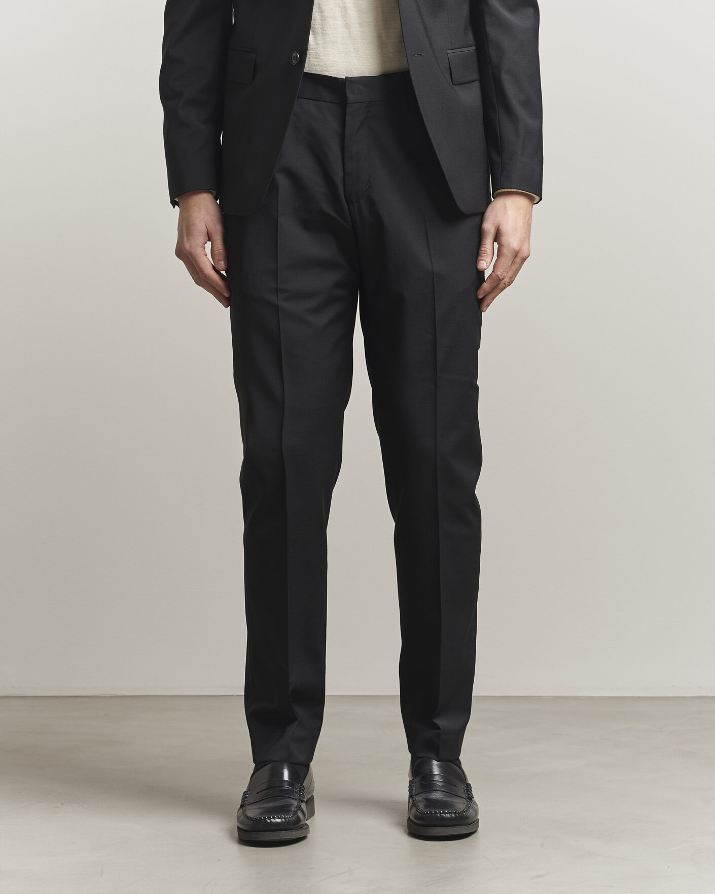 Herr | Byxor | Tiger of Sweden | Tenuta Wool Travel Suit Trousers Black