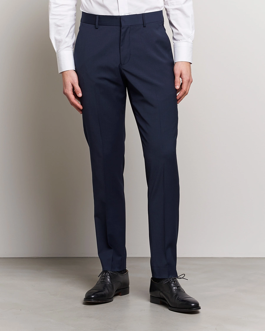 Herr | Byxor | Tiger of Sweden | Tenuta Wool Travel Suit Trousers Royal Blue