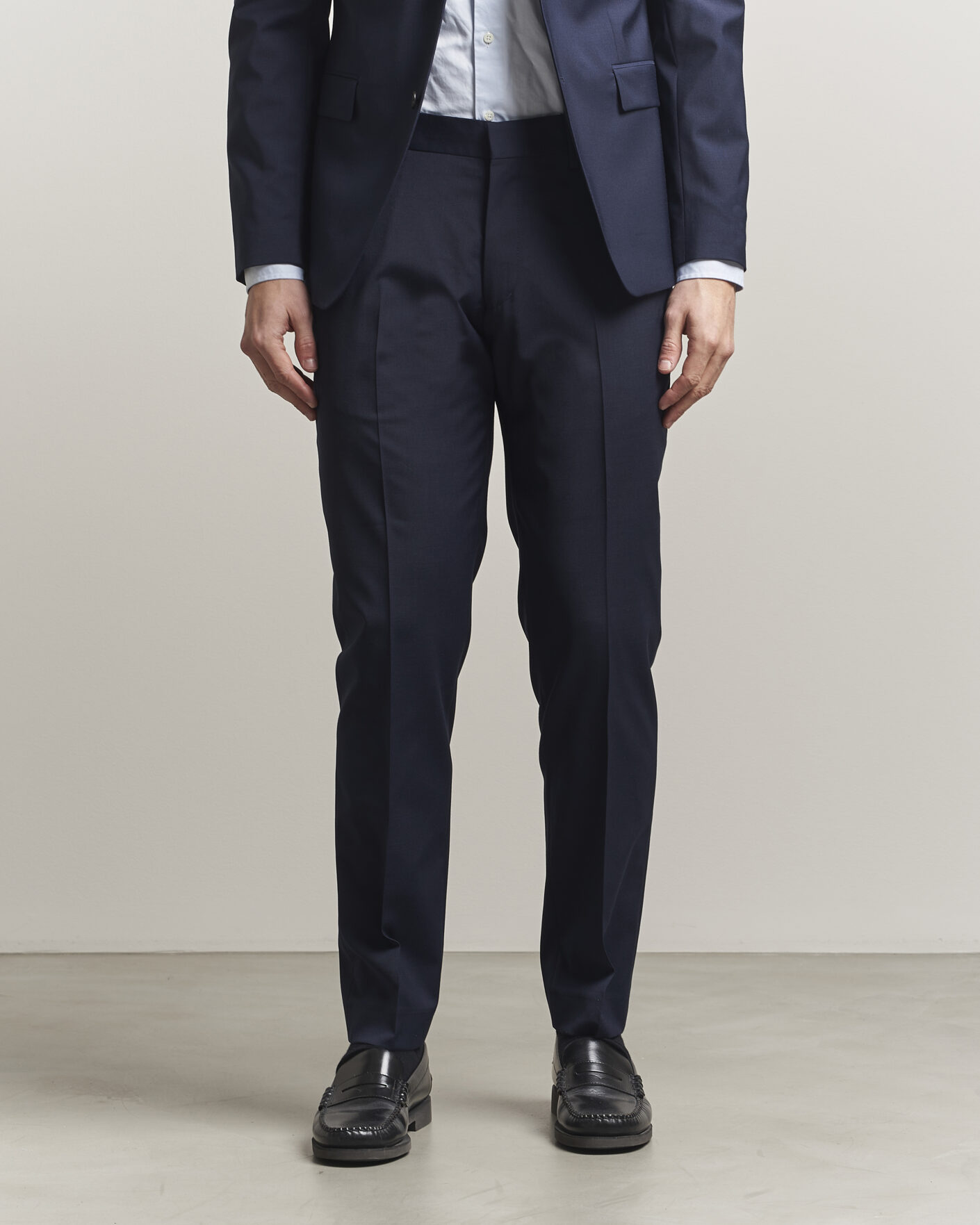 Herr | Byxor | Tiger of Sweden | Tenuta Wool Travel Suit Trousers Royal Blue