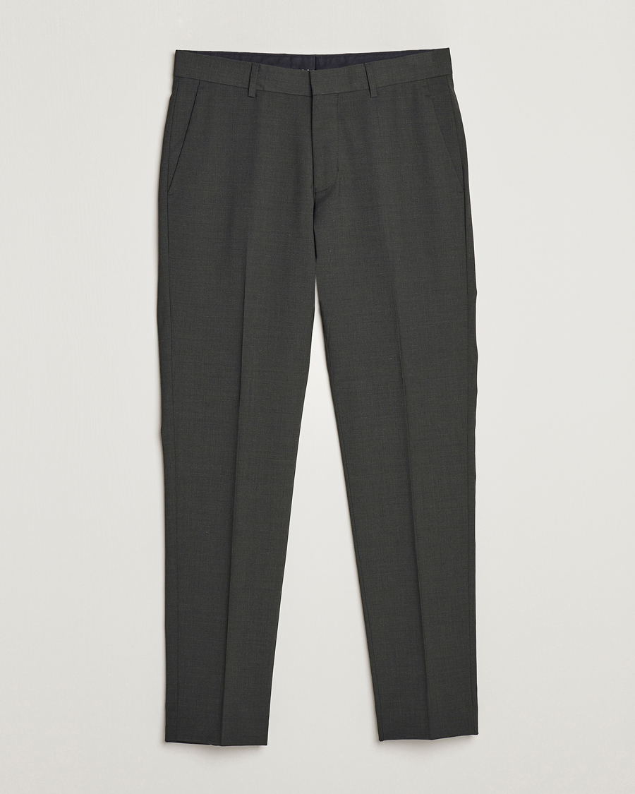 Herr | Byxor | Tiger of Sweden | Tenuta Wool Travel Suit Trousers Olive Extreme