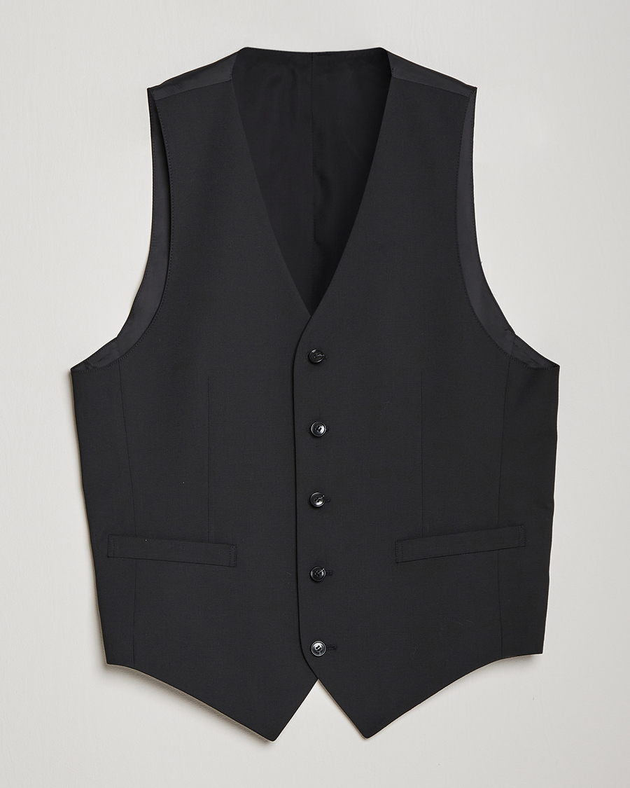 Herr | Kavajer | Tiger of Sweden | Wayde Wool Travel Waistcoat Black