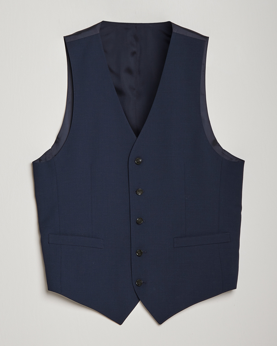 Herr | Kavajer | Tiger of Sweden | Wayde Wool Travel Waistcoat Royal Blue