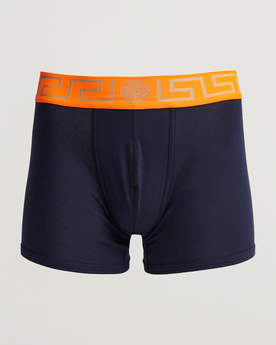 Herr | Underkläder | Versace | Greca Boxer Briefs Navy/Orange