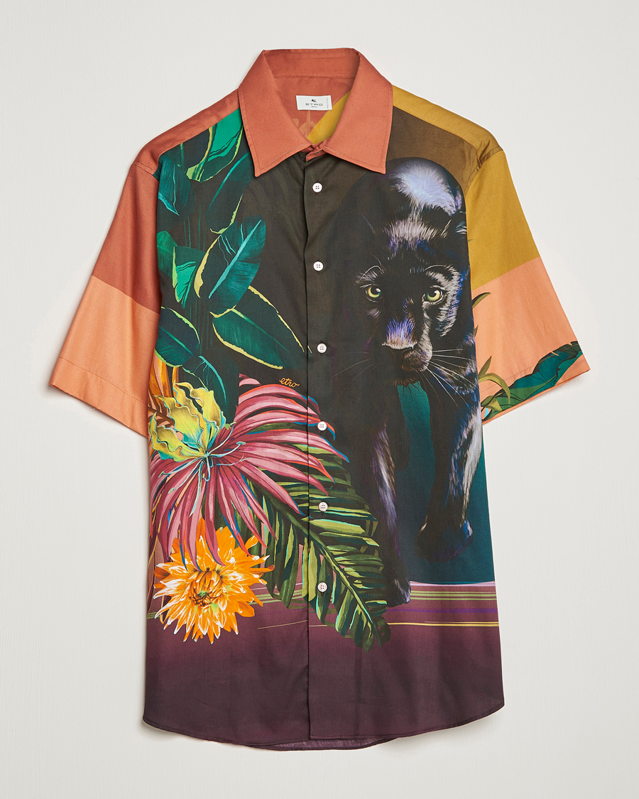 Herr | Skjortor | Etro | Printed Camp Collar Shirt Multicolor