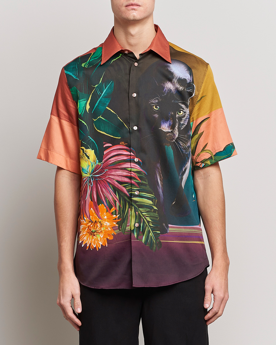 Herr | Skjortor | Etro | Printed Camp Collar Shirt Multicolor