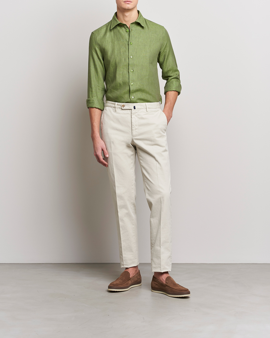 Herr | Skjortor | Etro | Linen Sport Shirt Green