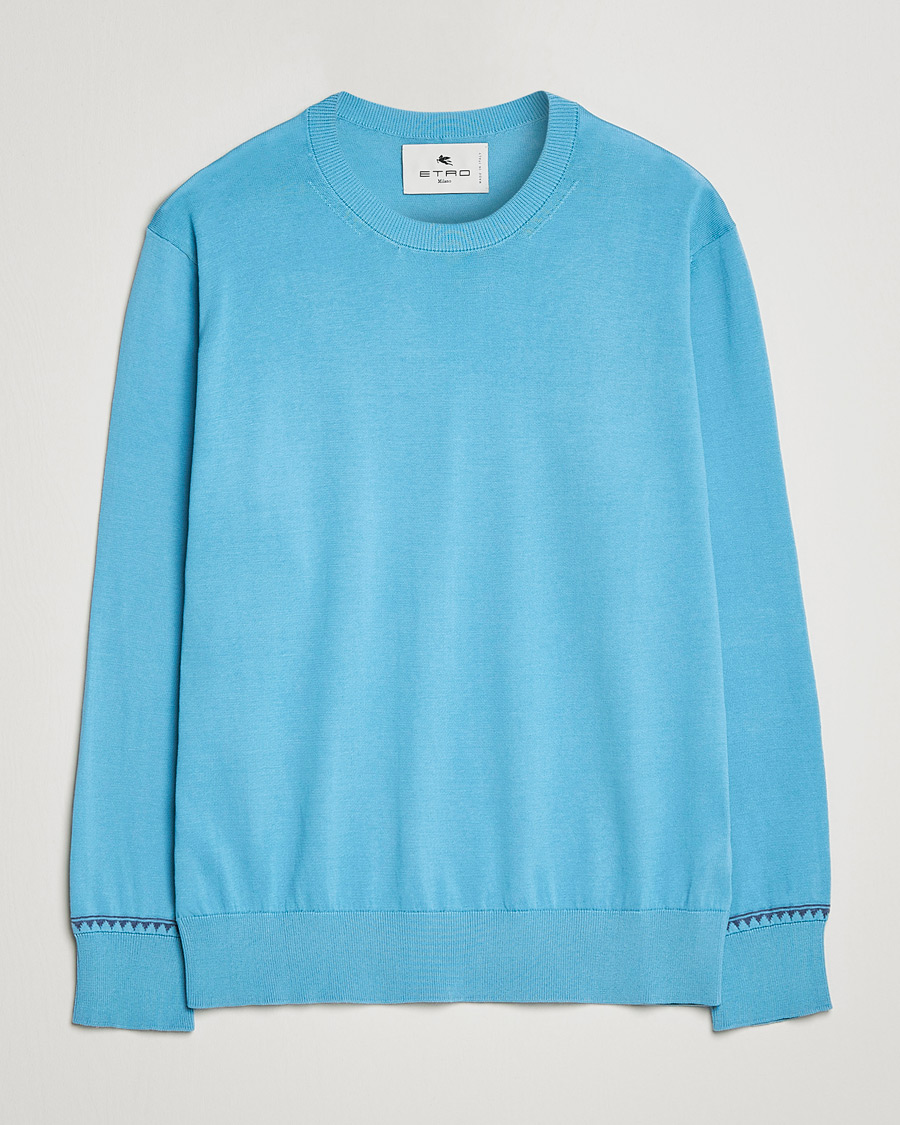 Herr | Tröjor | Etro | Crew Neck Pullover Azzurro