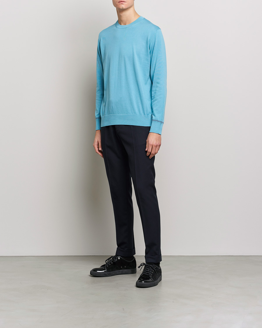 Herr | Tröjor | Etro | Crew Neck Pullover Azzurro