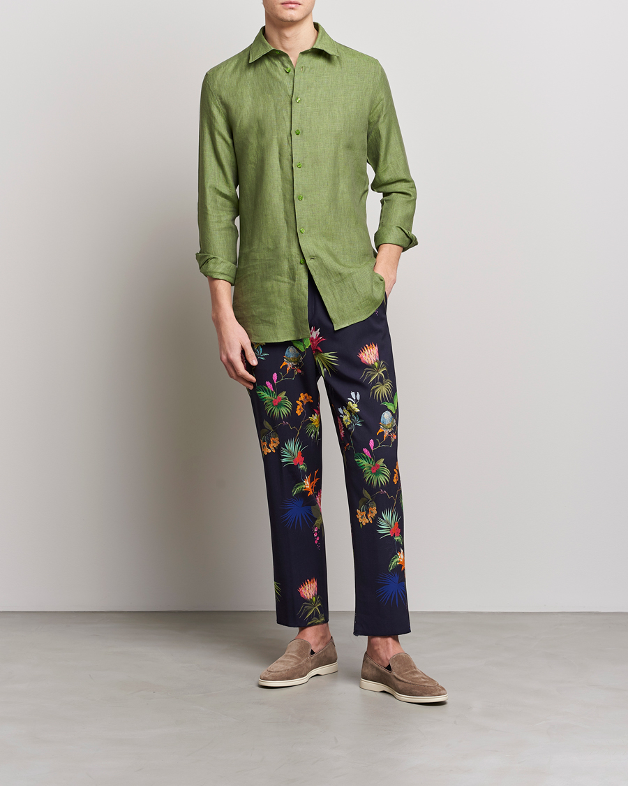 Herr | Byxor | Etro | Printed Casual Trousers Navy