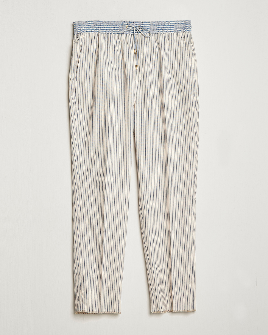 Herr | Byxor | Etro | Hickory Stripe Casual Trousers Off White