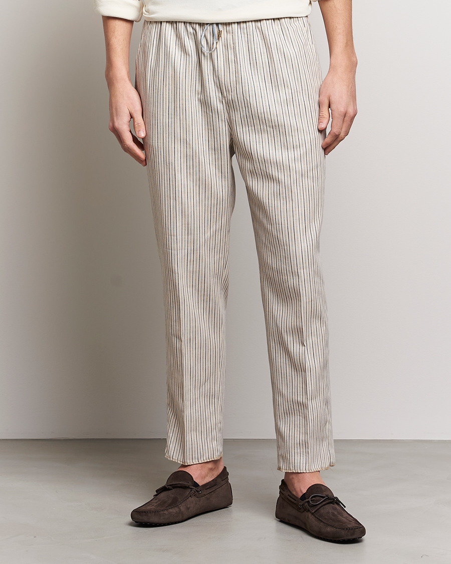 Herr | Byxor | Etro | Hickory Stripe Casual Trousers Off White