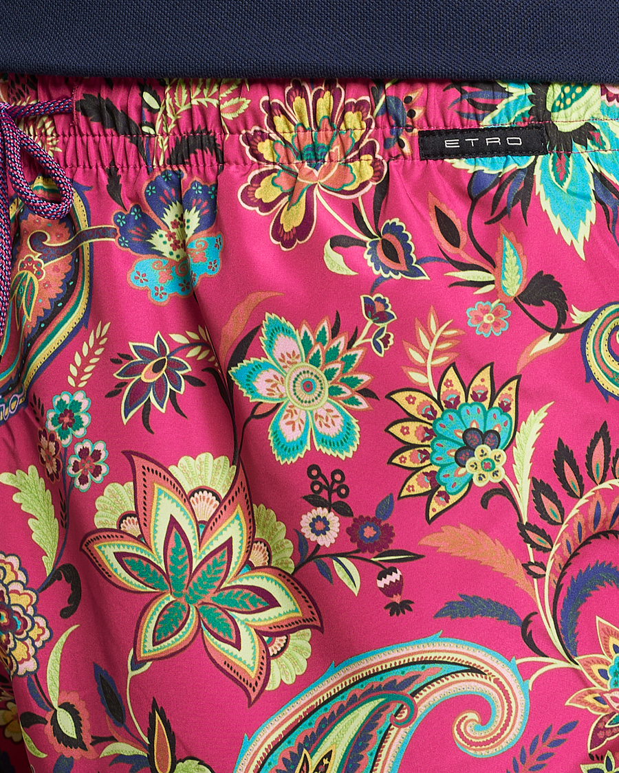 Herr | Badbyxor | Etro | Floreale Printed Swim Trunks Rosa