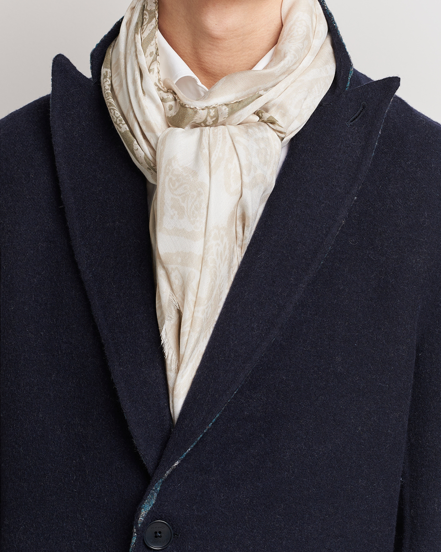 Herr | Etro | Etro | Shaal Nur Cashmere Blend Scarf White