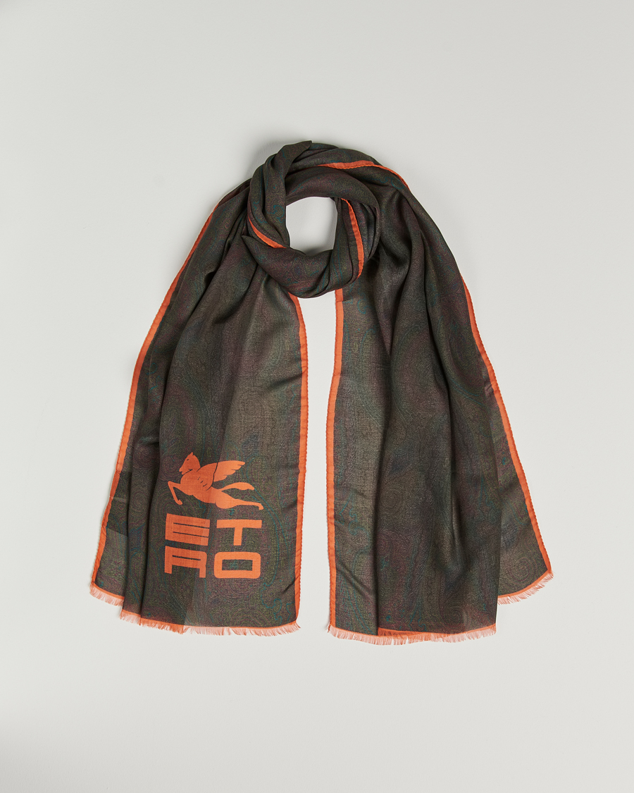 Herr | Etro Shaal Nur Cashmere Blend Paisley Scarf Dark Brown | Etro | Shaal Nur Cashmere Blend Paisley Scarf Dark Brown