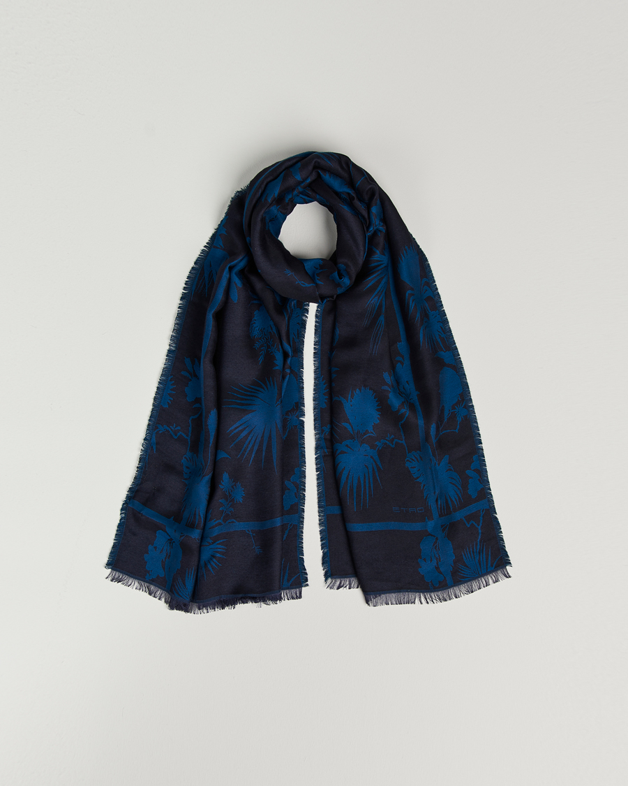 Herr | Etro Jacquard Floreale Scarf Navy | Etro | Jacquard Floreale Scarf Navy