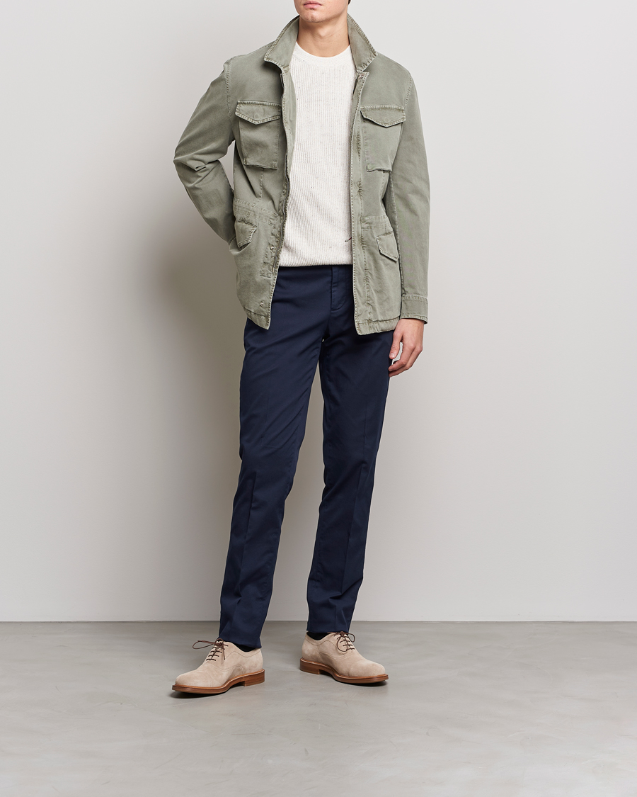 Herr | Jackor | Brunello Cucinelli | Cotton Field Jacket Olive