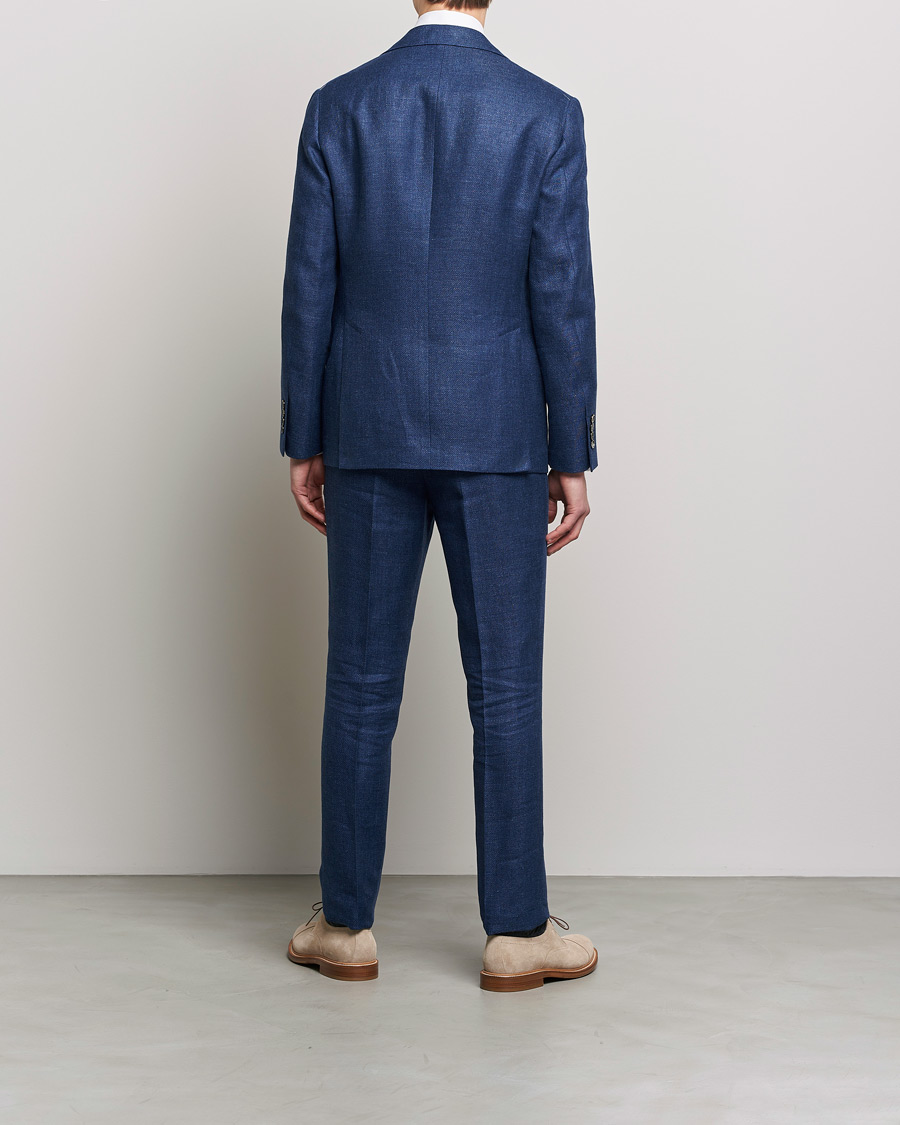 Herr | Kostymer | Brunello Cucinelli | Linen/Silk Suit Royal Blue