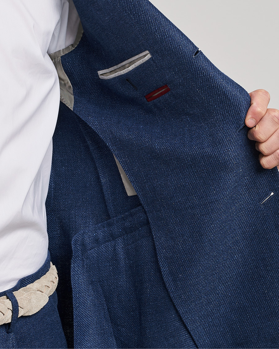 Herr | Kostymer | Brunello Cucinelli | Linen/Silk Suit Royal Blue