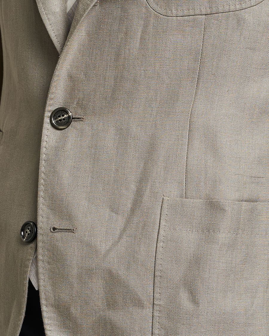 Herr | Kavajer | Brunello Cucinelli | Linen Blazer Olive