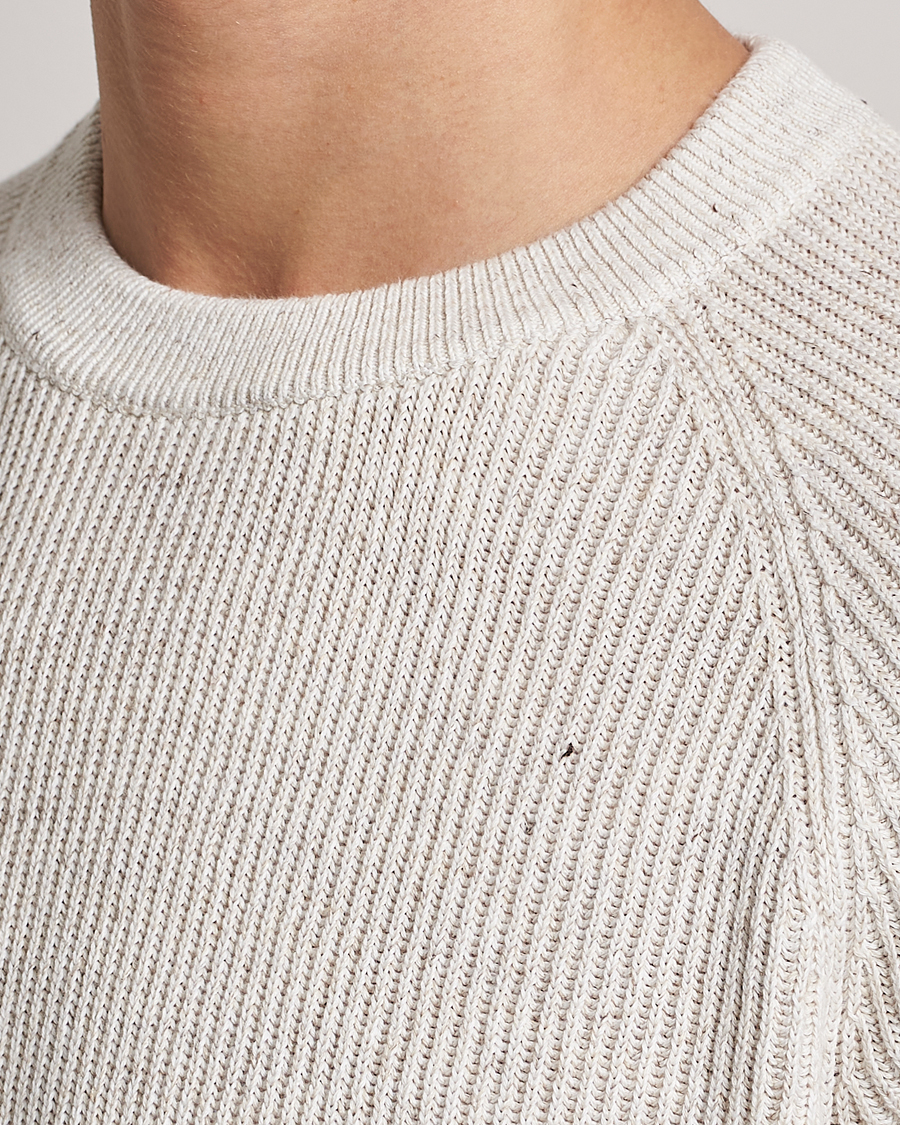 Herr | Tröjor | Brunello Cucinelli | Chine Rib Sweater Light Beige