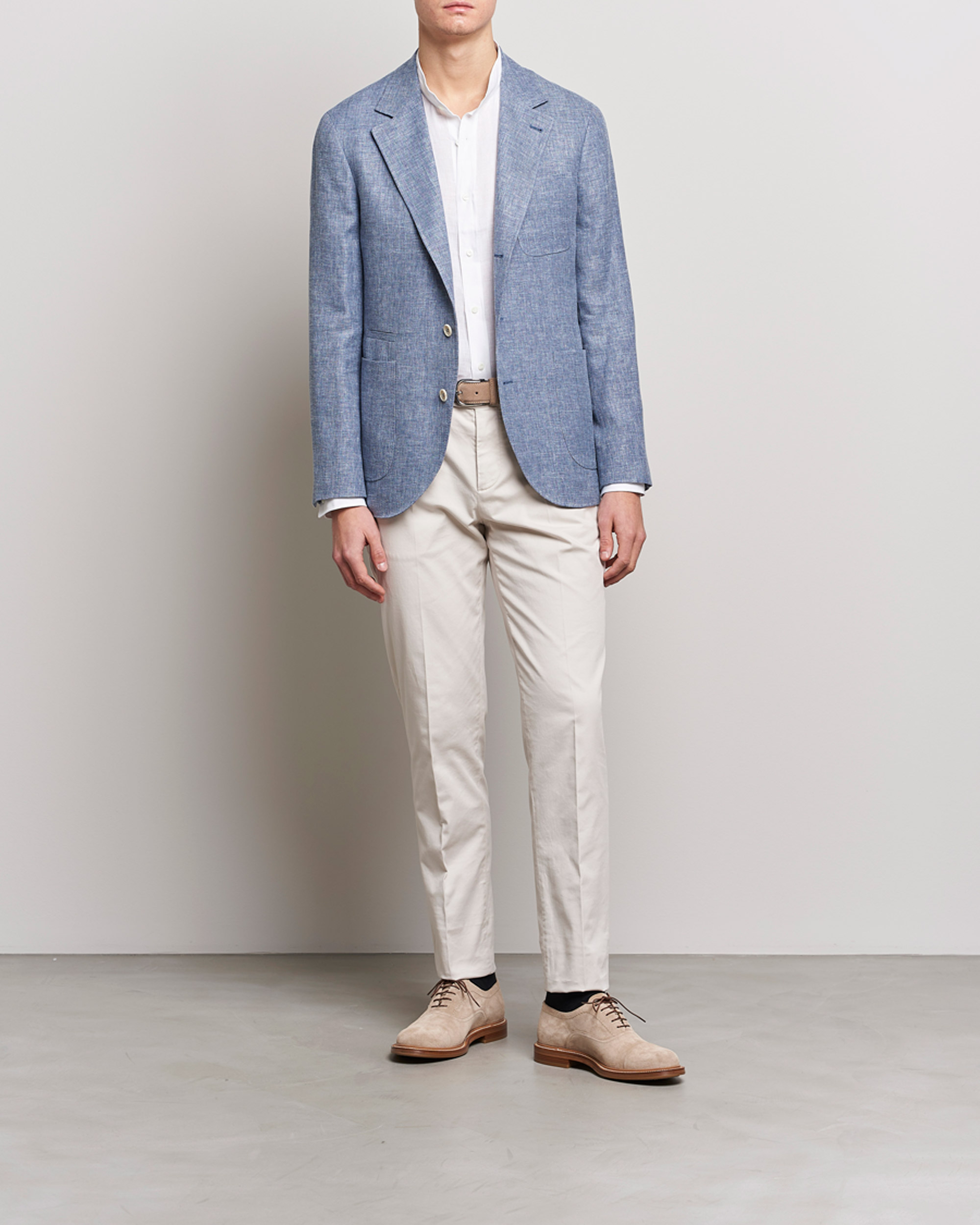 Herr | Byxor | Brunello Cucinelli | Slim Fit Cotton Chinos Off White