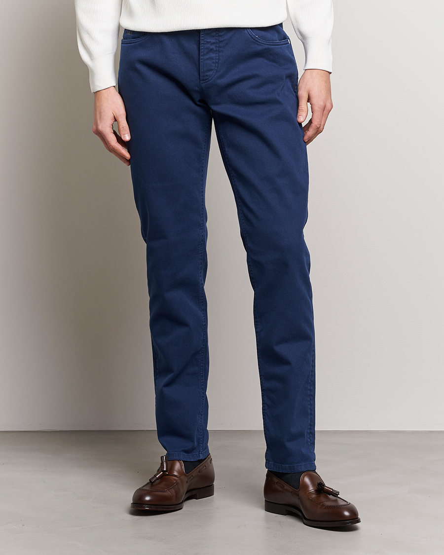 Herr | Byxor | Brunello Cucinelli | Slim Fit 5-Pocket Pants Dark Blue