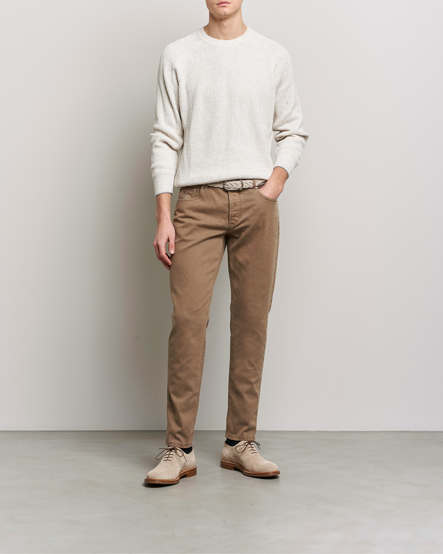 Herr | Byxor | Brunello Cucinelli | Slim Fit 5-Pocket Pants Beige