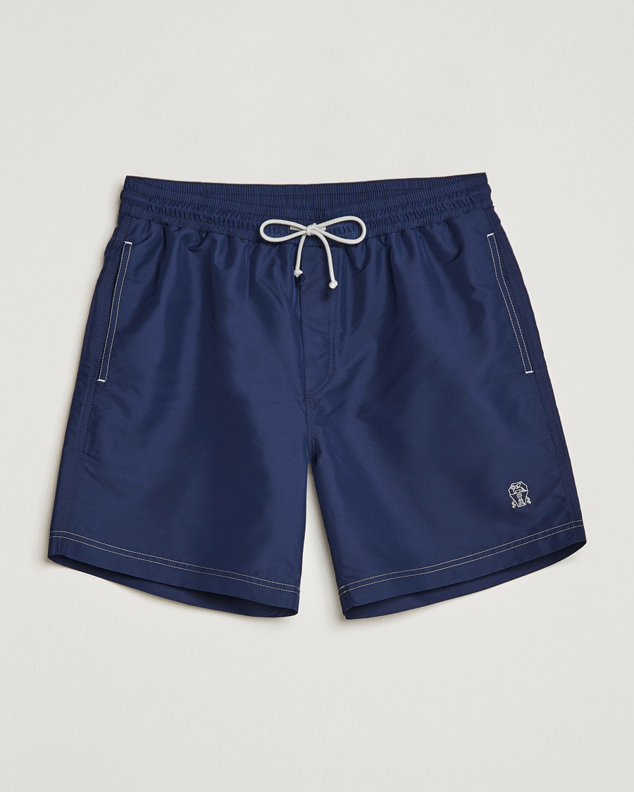 Herr | Badbyxor | Brunello Cucinelli | Nylon Swim Trunks Navy