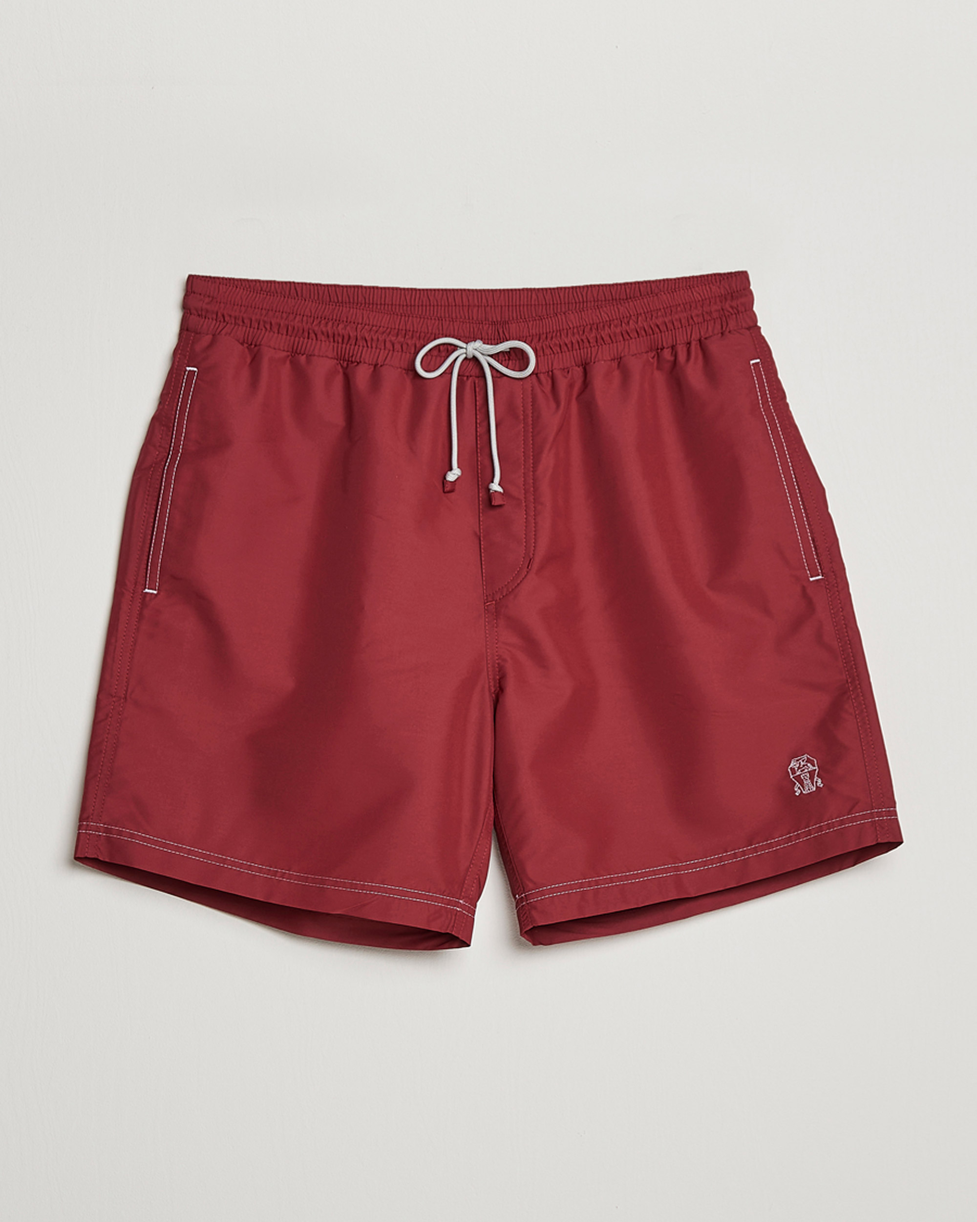 Herr | Badbyxor | Brunello Cucinelli | Nylon Swim Trunks Burgundy