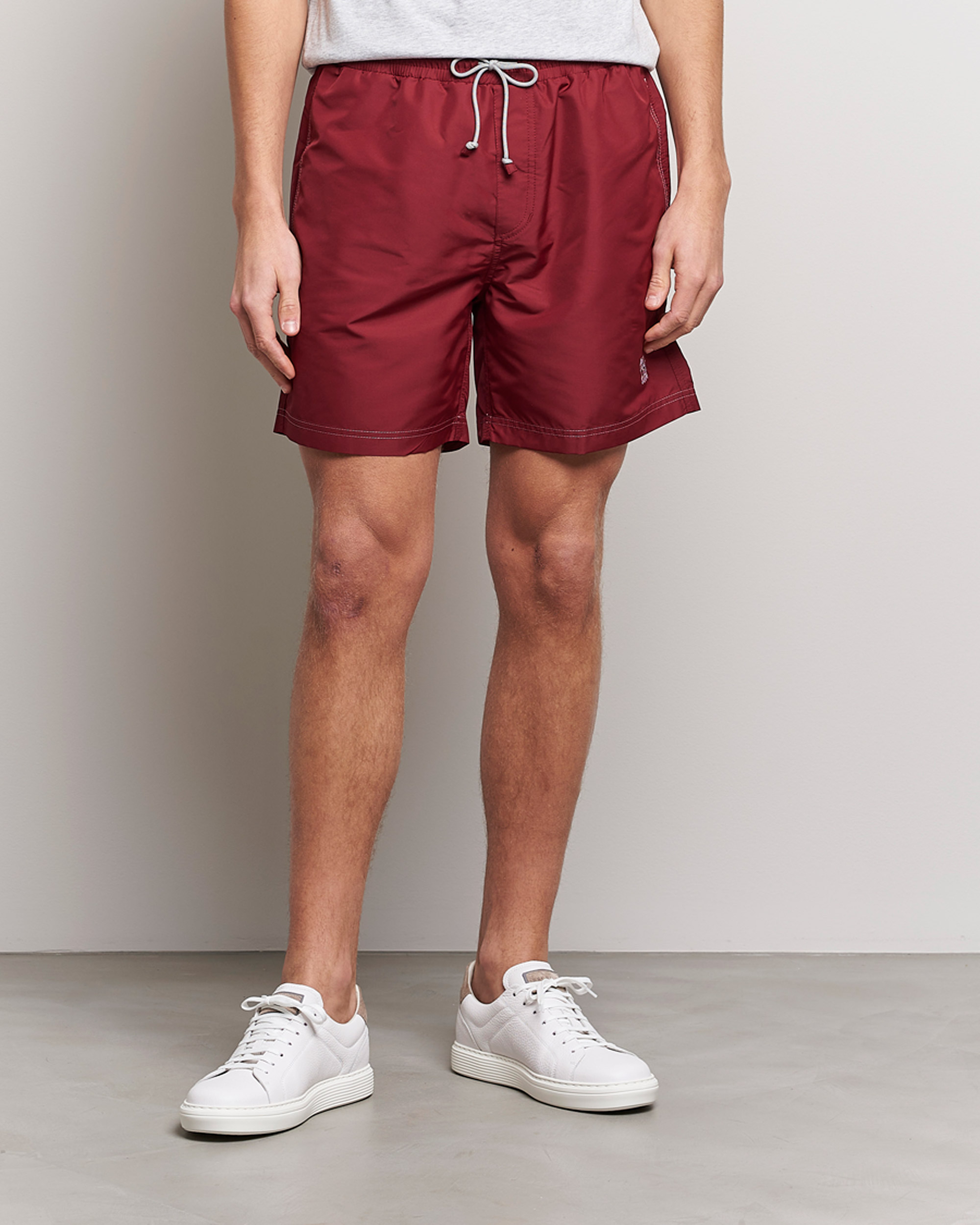 Herr | Badbyxor | Brunello Cucinelli | Nylon Swim Trunks Burgundy