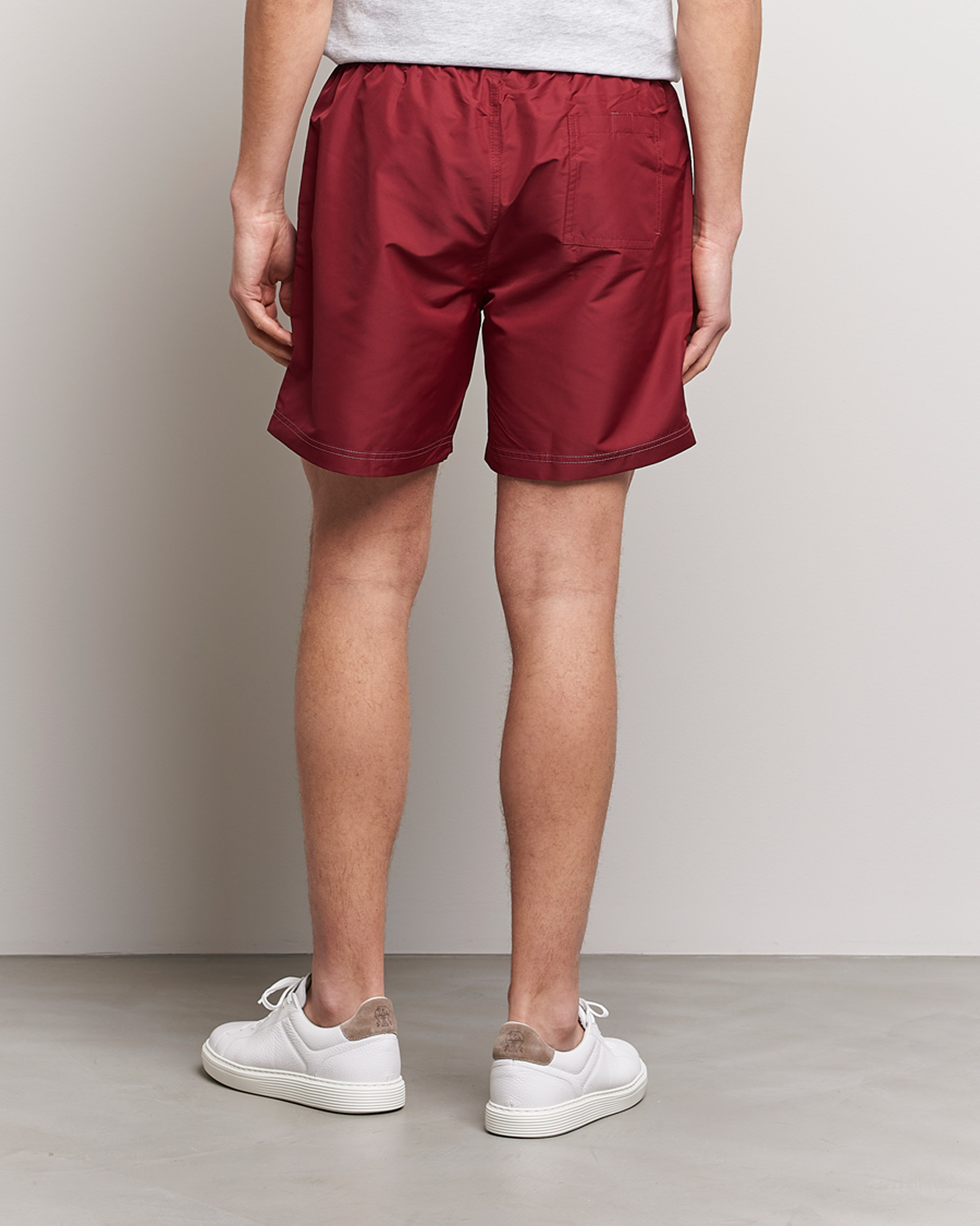 Herr | Badbyxor | Brunello Cucinelli | Nylon Swim Trunks Burgundy