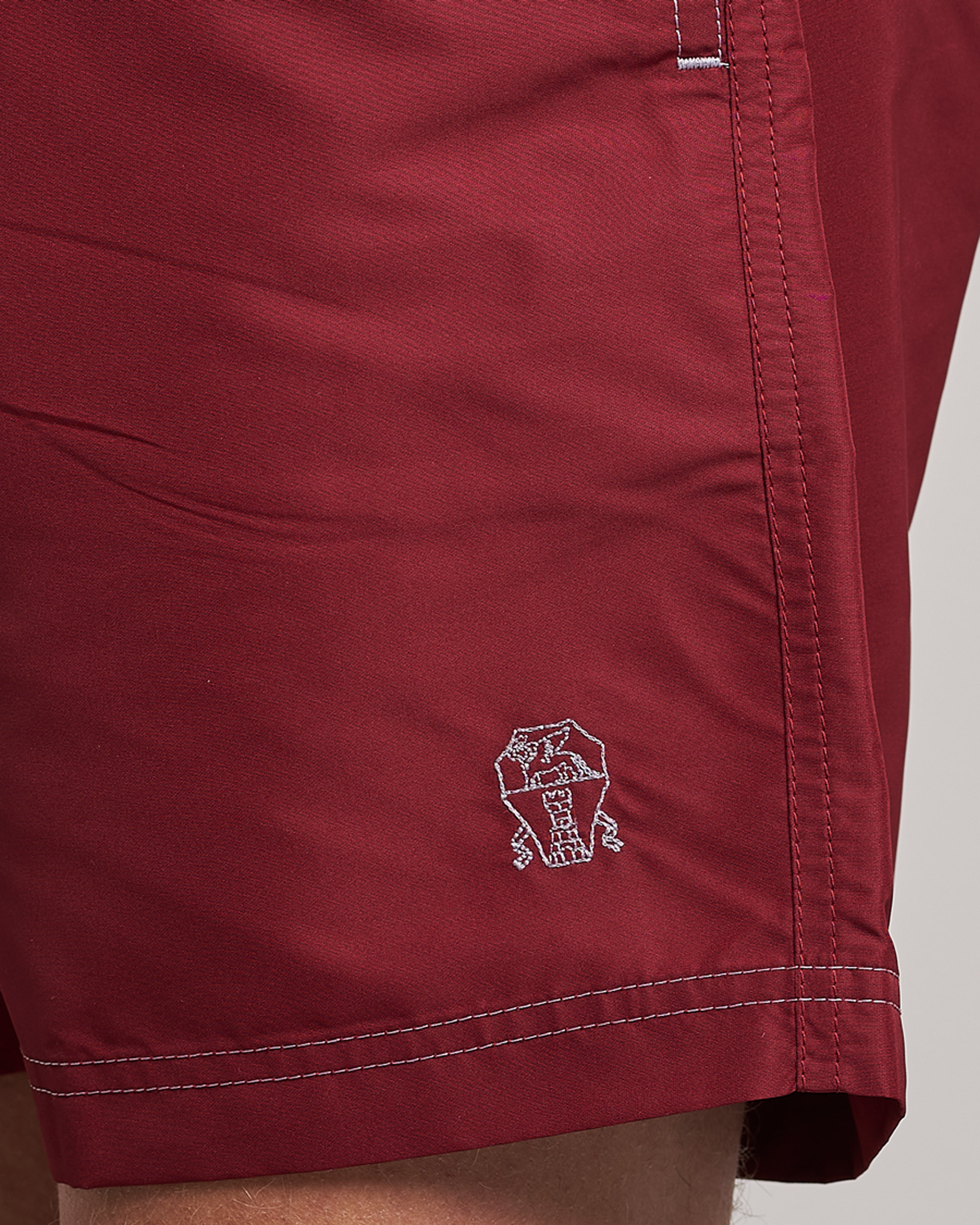 Herr | Badbyxor | Brunello Cucinelli | Nylon Swim Trunks Burgundy