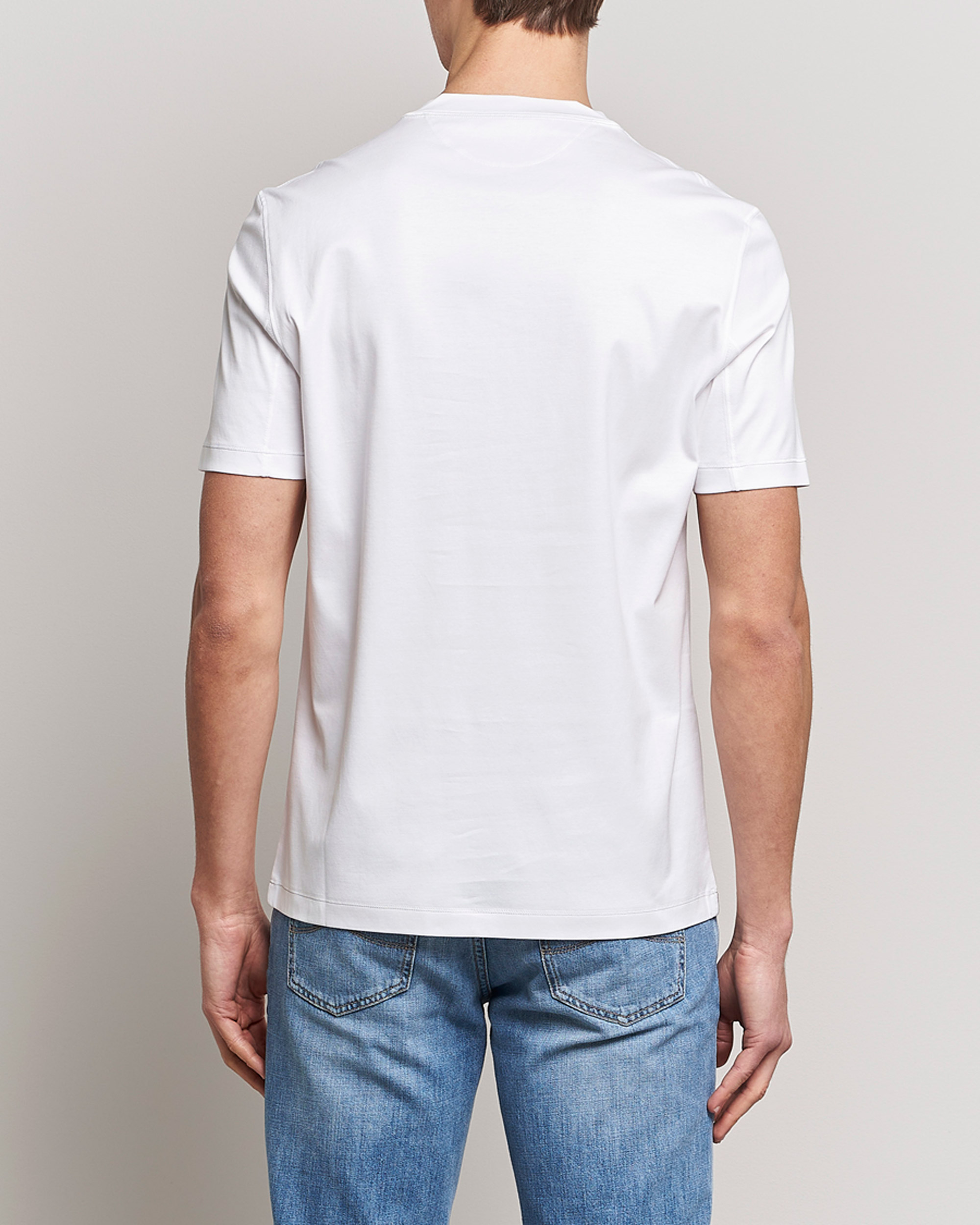 Herr | T-Shirts | Brunello Cucinelli | Short Sleeve Logo T-shirt White