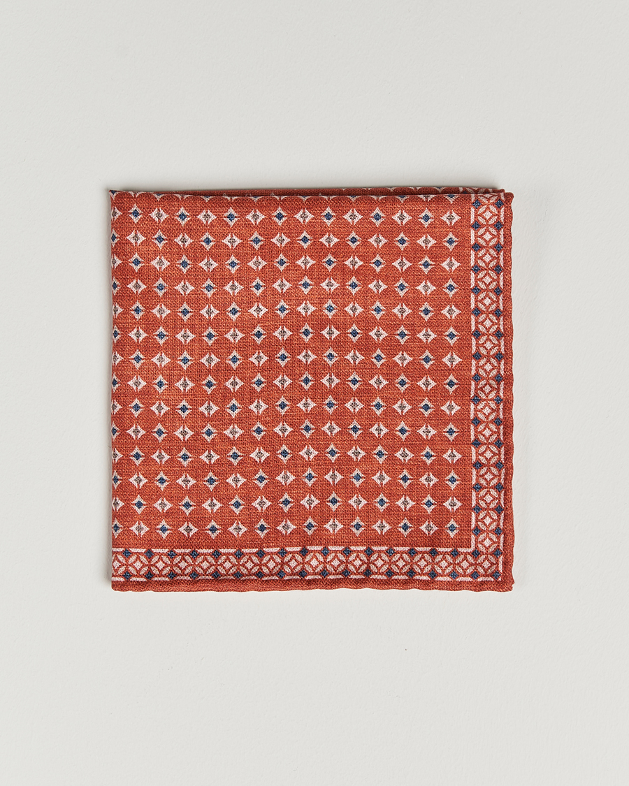 Herr | Brunello Cucinelli Silk Pocket Square Orange | Brunello Cucinelli | Silk Pocket Square Orange