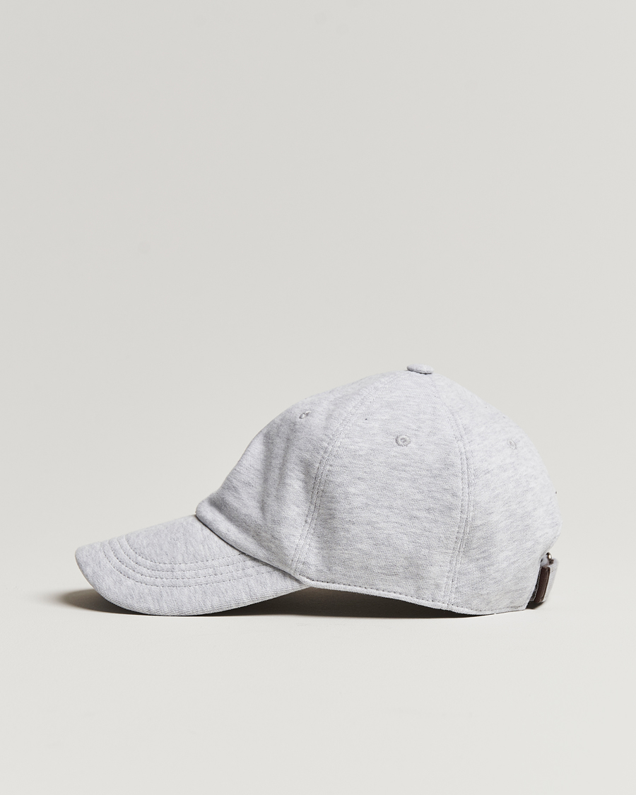 Herr | Brunello Cucinelli Peach Baseball Cap Light Grey | Brunello Cucinelli | Peach Baseball Cap Light Grey