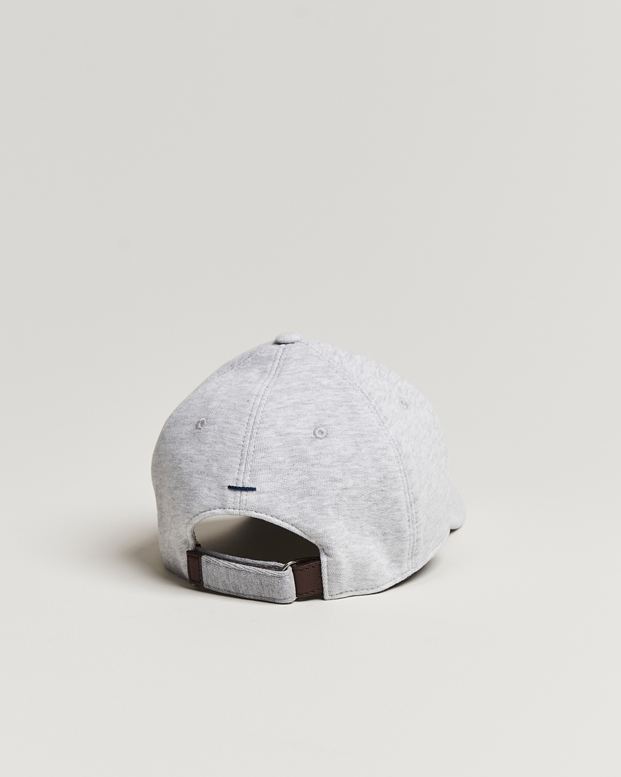 Herr | Brunello Cucinelli Peach Baseball Cap Light Grey | Brunello Cucinelli | Peach Baseball Cap Light Grey